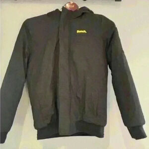BENCH boy’s winter jacket size 13-14 black with yellow